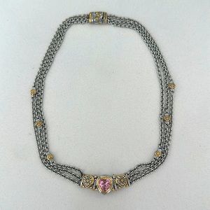 💗Breast Cancer Awareness Silver necklace💗